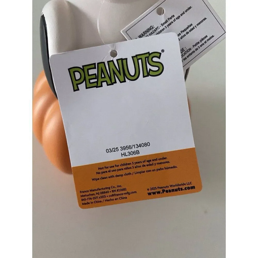 Peanuts Snoopy Woodstock Halloween Jack O Lantern Soap Lotion Pump Dispenser NEW